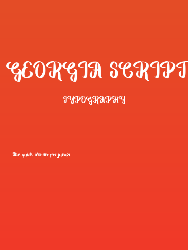 Georgia Script Poster
