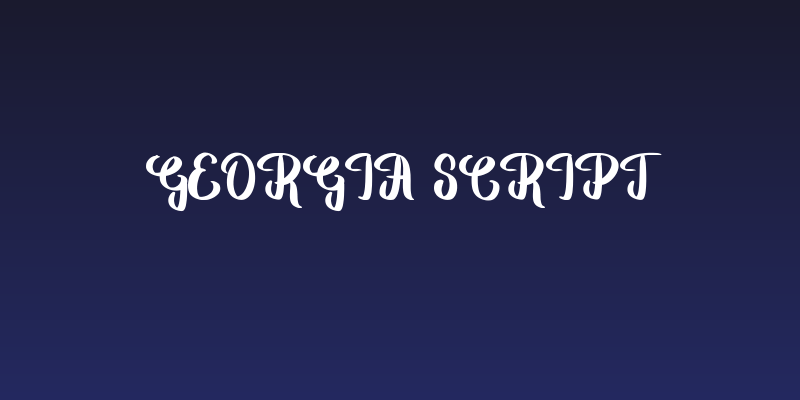 Georgia Script Social Header