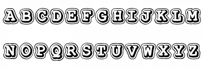 Georgies_Typewriter फ़ॉन्ट अपरकेस
