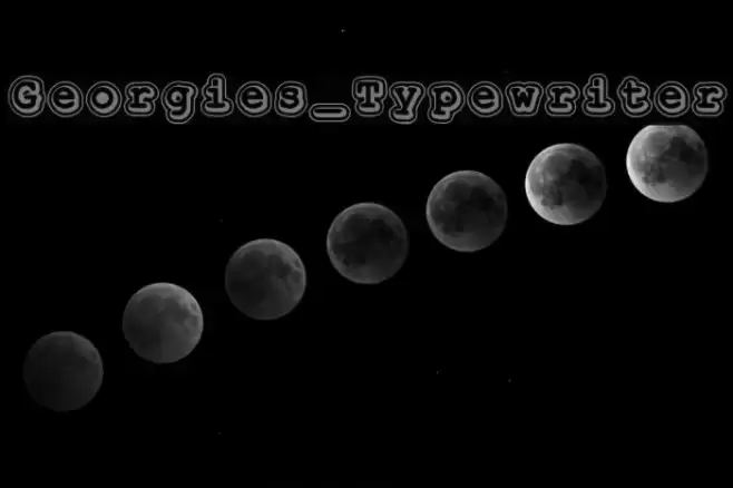 Georgies_Typewriter Font examples