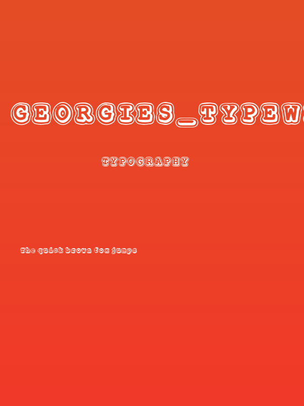 Georgies_Typewriter Poster