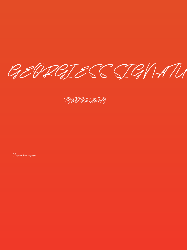 Georgiess Signature Poster