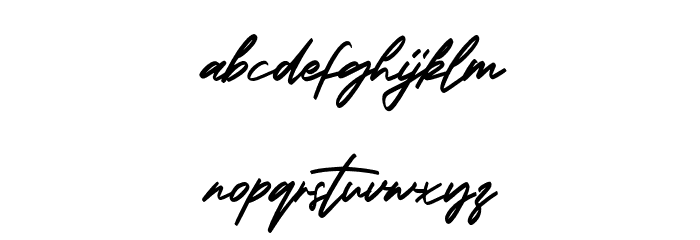 Georgiess Signature Font LOWERCASE