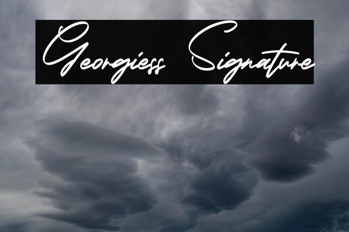 Georgiess Signature Example 1