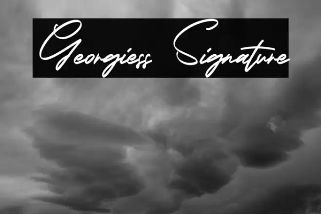 Georgiess Signature Font examples