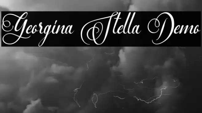 Georgina Stella Demo Font examples