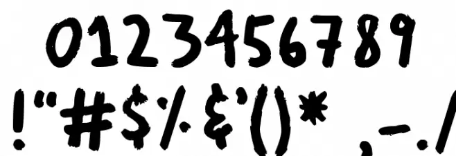 Georginas Hand Font OTHER CHARS