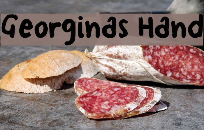 Georginas Hand Font examples