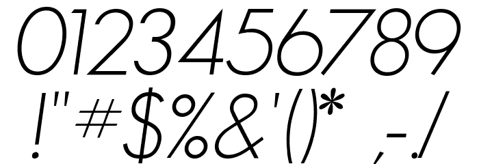 GeosansLight-Oblique Font OTHER CHARS