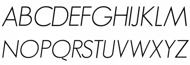 GeosansLight-Oblique फ़ॉन्ट अपरकेस