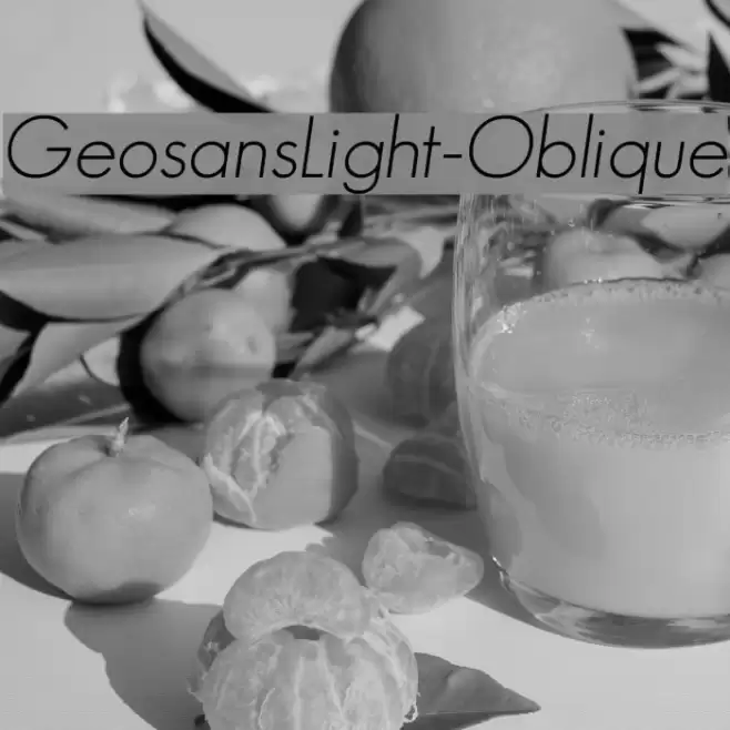 GeosansLight-Oblique Font examples