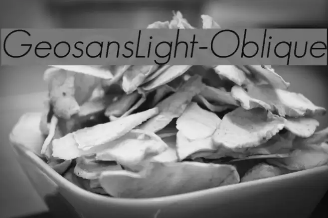 GeosansLight-Oblique Font examples