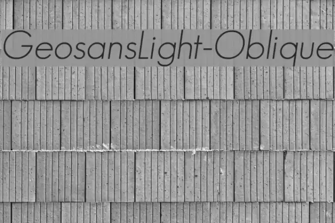 GeosansLight-Oblique Font examples