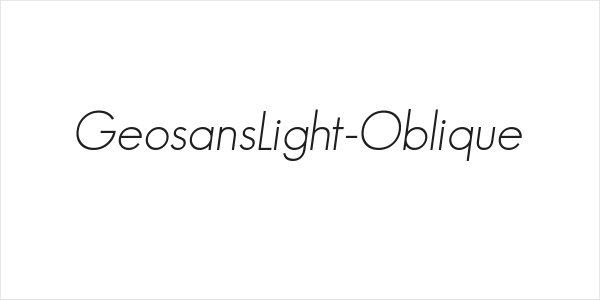 GeosansLight-Oblique Logo