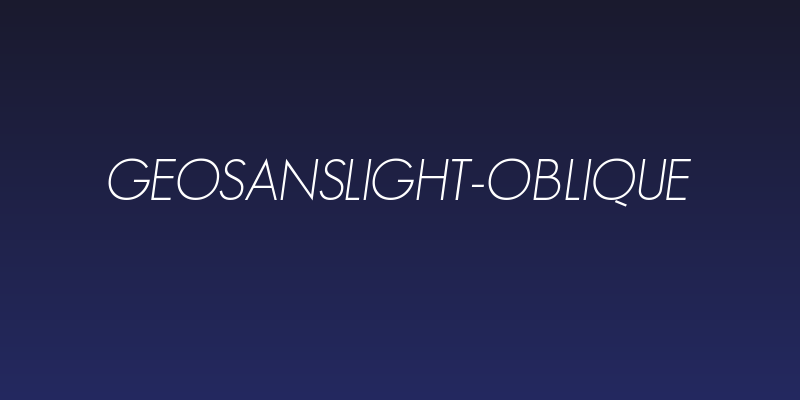GeosansLight-Oblique Social Header