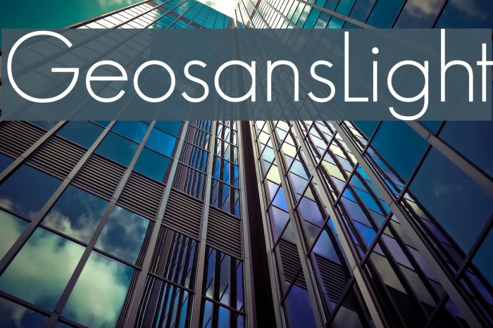 GeosansLight Font examples