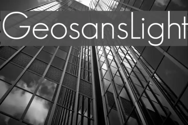 GeosansLight फ़ॉन्ट examples