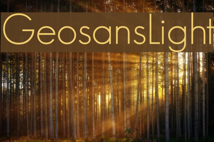 GeosansLight Font examples