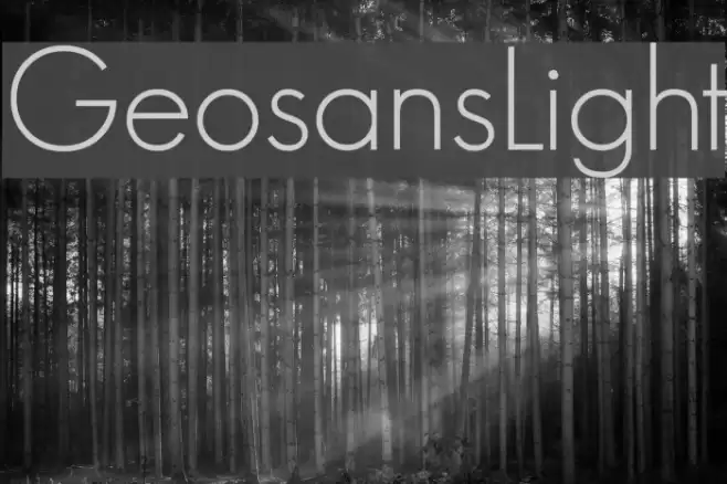 GeosansLight फ़ॉन्ट examples