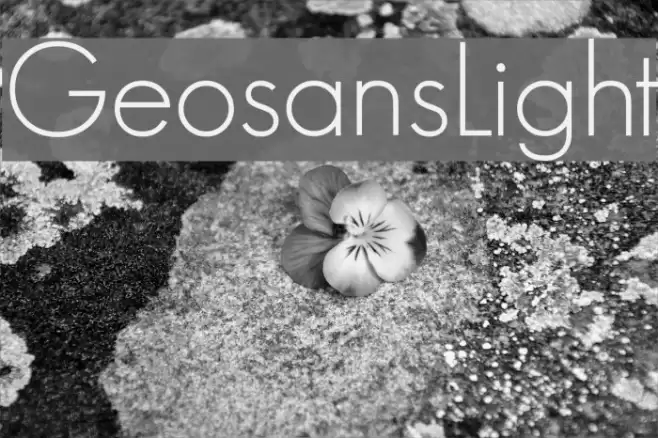 GeosansLight फ़ॉन्ट examples
