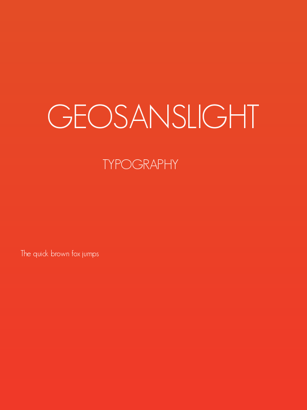GeosansLight Poster
