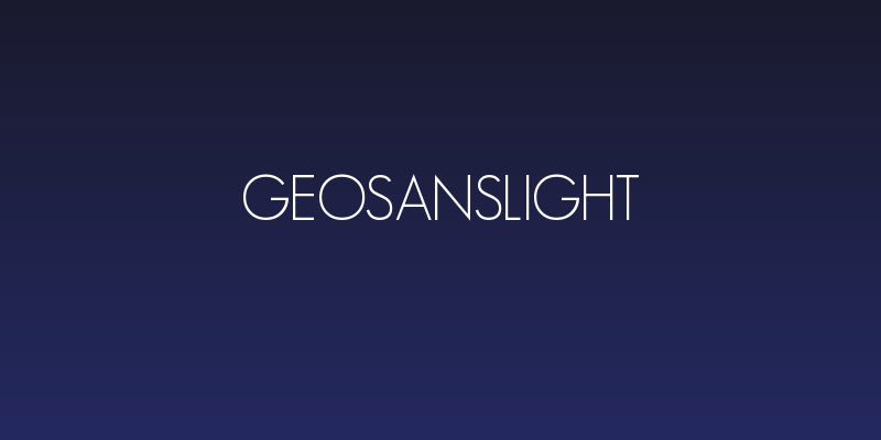 GeosansLight Social Header