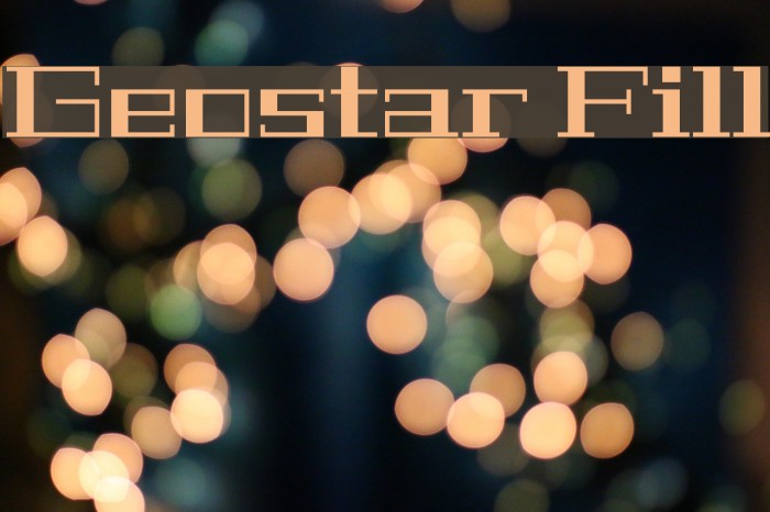 Geostar Fill Font examples