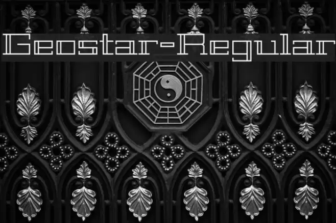 Geostar-Regular خط examples