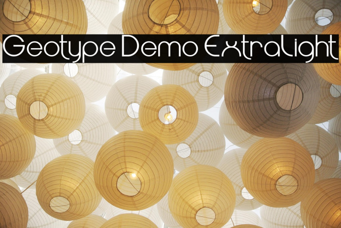 Geotype Demo ExtraLight Example 3