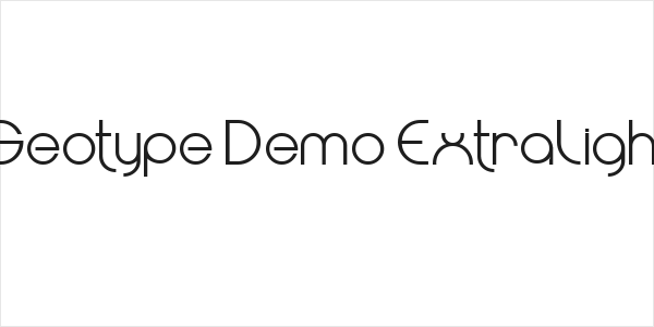 Geotype Demo ExtraLight Logo