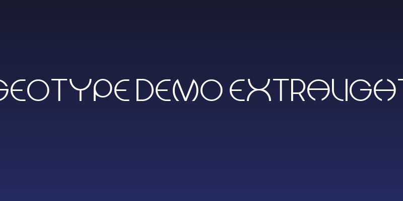 Geotype Demo ExtraLight Social Header