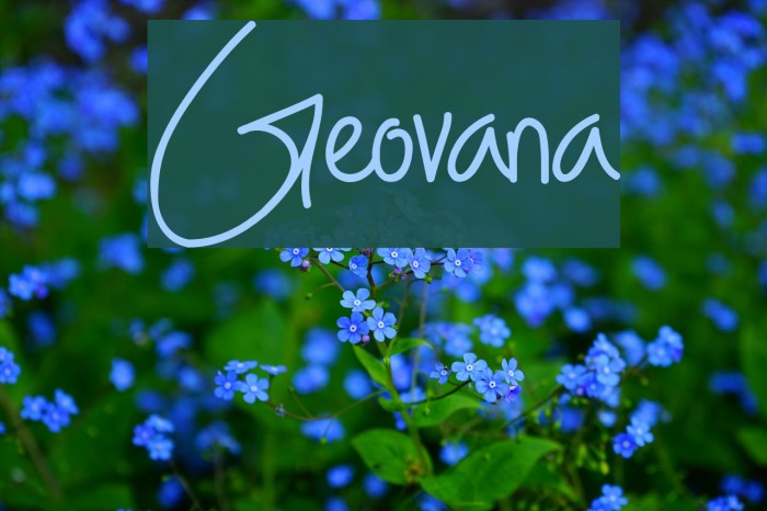 Geovana Font examples