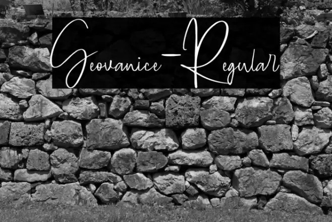 Geovanice-Regular Font examples