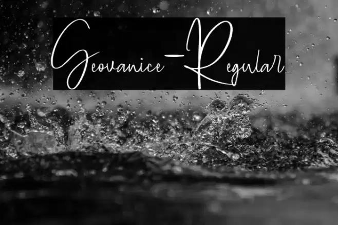 Geovanice-Regular Font examples