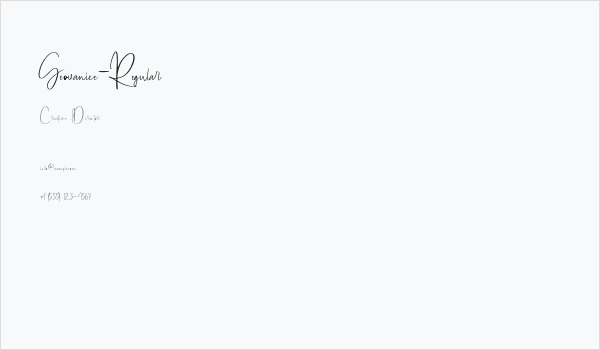 Geovanice-Regular Business Card
