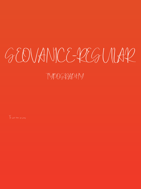 Geovanice-Regular Poster