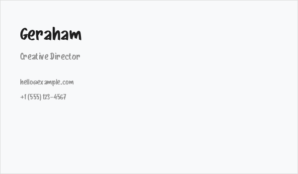 Geraham Business Card