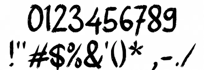 Gerak Font OTHER CHARS