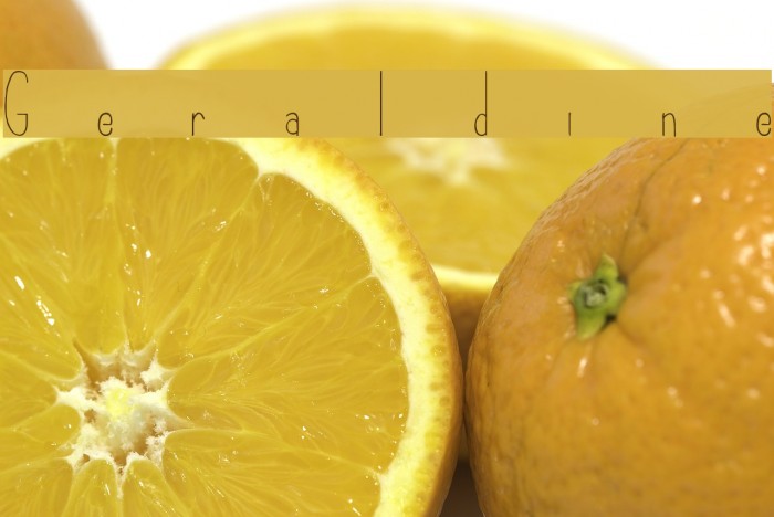 Geraldine Font examples