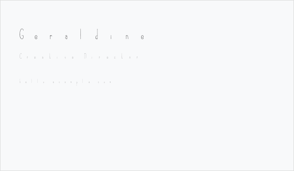 Geraldine Business Card