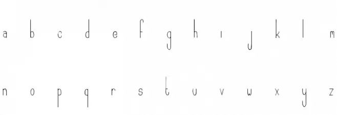 Geraldine Schriftart Kleinbuchstaben