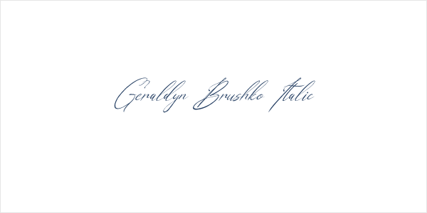 Geraldyn Brushko Italic Logo