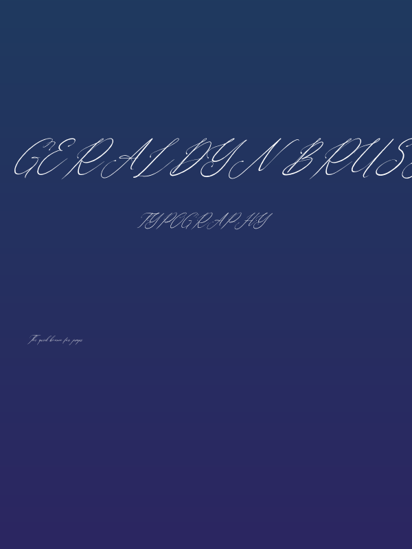 Geraldyn Brushko Italic Poster