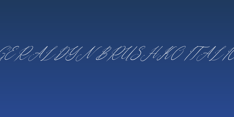 Geraldyn Brushko Italic Social Header