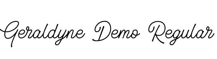 Geraldyne Demo Regular  フリーフォントのダウンロード