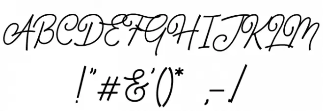 Geraldyne Demo Regular Font OTHER CHARS