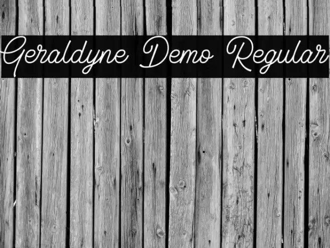 Geraldyne Demo Regular Font examples