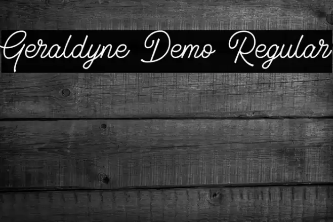Geraldyne Demo Regular Font examples