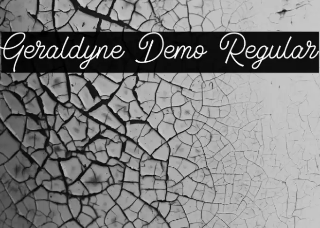 Geraldyne Demo Regular Font examples