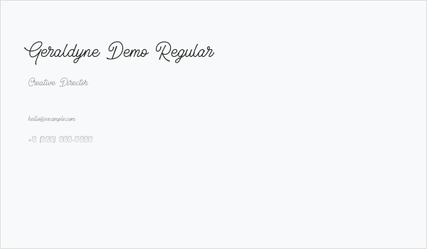 Geraldyne Demo Regular Business Card